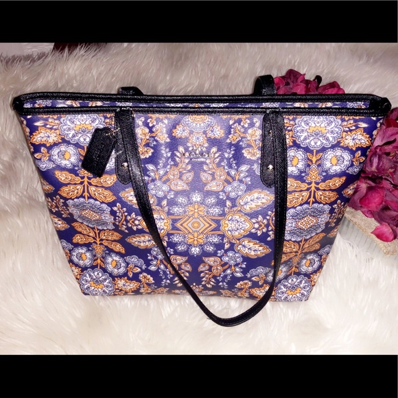 COACH Floral Print Tote Bag - Picture 1 of 10